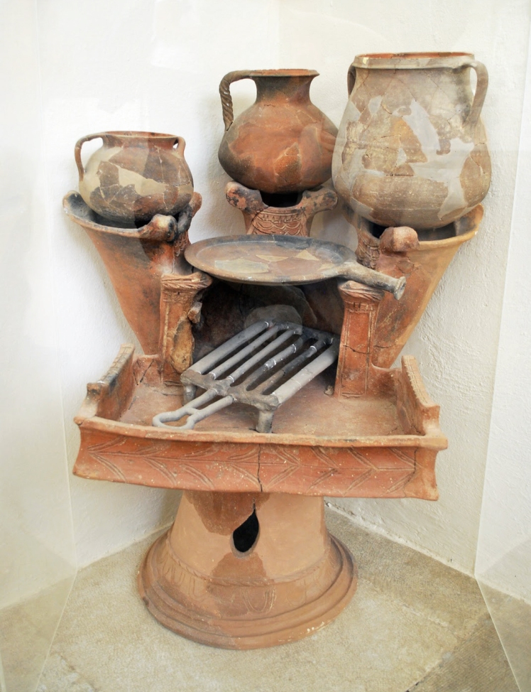 ancient greek stove -delos island